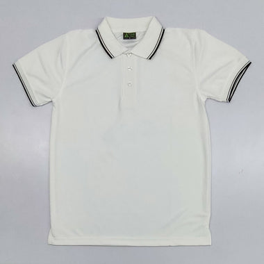 Forest Club Dry-Fit Polo White with Black Tipping DD08