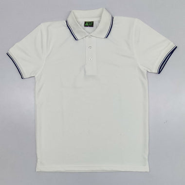 Forest Club Dry-Fit Polo White with Blue Tipping DD17