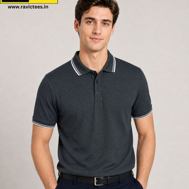 Forest Club Dry-Fit Polo Charcoal Grey DD13