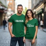 Unisex Couple T-Shirt -The Real Boss