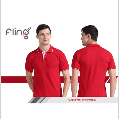 Fling Premium Cotton Red with White Tipping