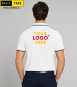 Forest Club Dry-Fit Polo White with Black Tipping DD08