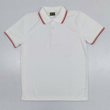 Forest Club Dry-Fit Polo White with Red Tipping  DD18