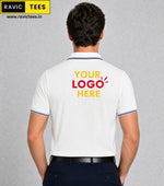 Forest Club Dry-Fit Polo White with Blue Tipping  DD17