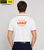Forest Club Dry-Fit Polo White with Red Tipping  DD18