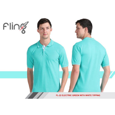 Fling Premium Cotton Electric Green with White Tipping