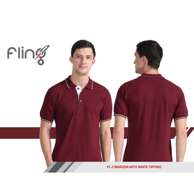 Fling Premium Cotton Maroon with White Tipping