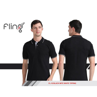 Fling Premium Cotton Black with White Tipping