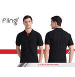 Fling Premium Cotton Black with Red Tipping